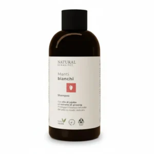 Natural Derma Pet Šunų Šampūnas Baltam Kailiui Su Simondsijų Aliejumi ir Ženšeniu