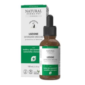 Natural Derma Pet ausų valymo losjonas, švelni formulė