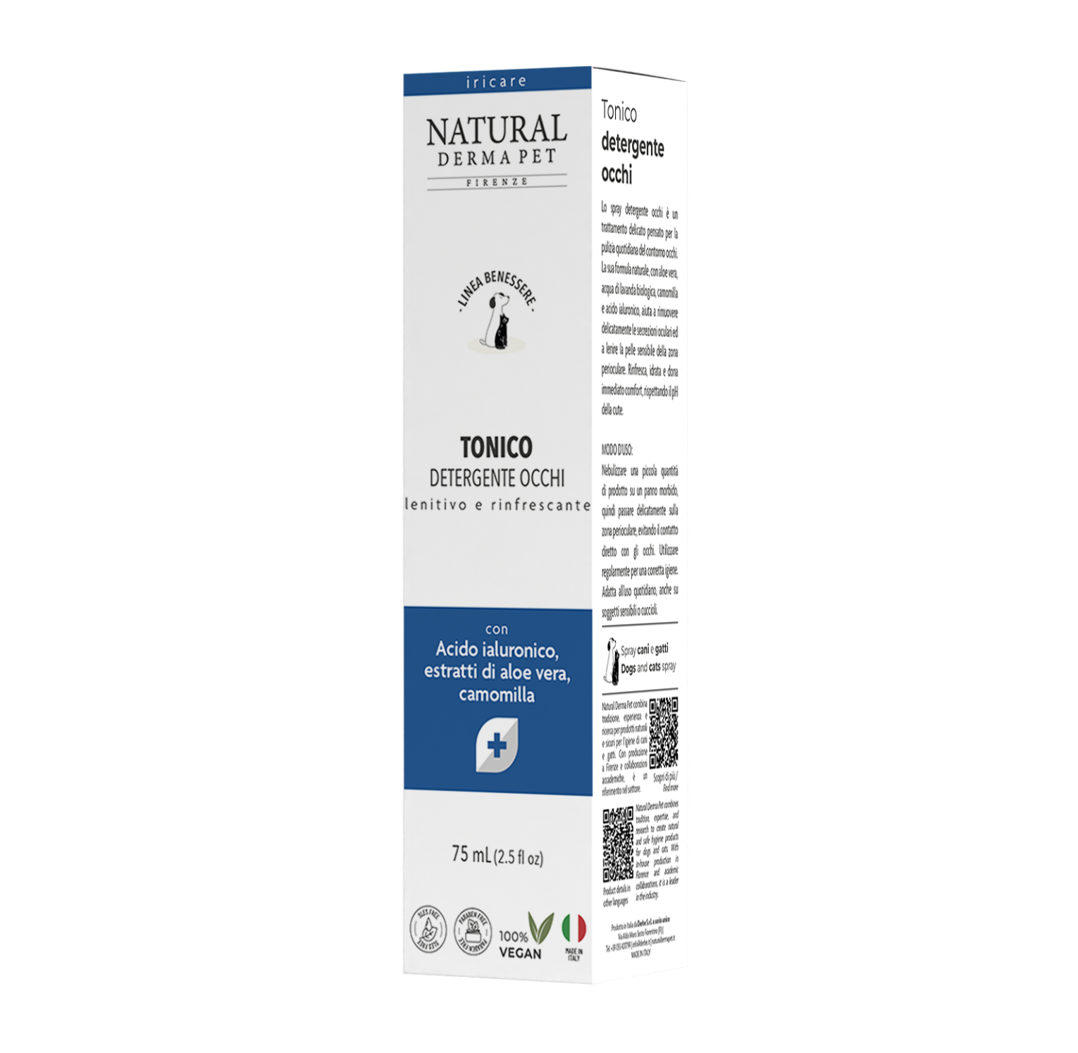 Natural Derma Pet akių valymo tonikas, švelni formulė