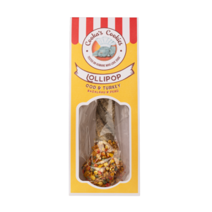 Cooka’s Cookies – Crunchy Lollipop – Menkės odos skanėstas su kalakutiena