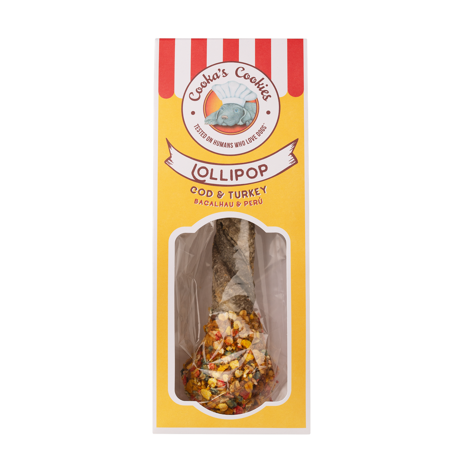 Cooka’s Cookies – Crunchy Lollipop – Menkės odos skanėstas su kalakutiena