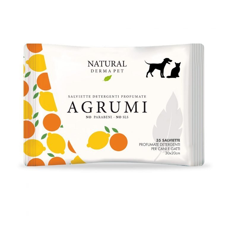 Natural Derma Pet drėgnos servetėlės su citrusinių vaisių kvapu