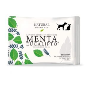 Natural Derma Pet drėgnos servetėlės ​​su mėtų ir eukalipto kvapu