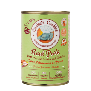 Cooka’s Cookies - Real Pork - kiaulienos konservai su miško uogomis ir bulvėmis
